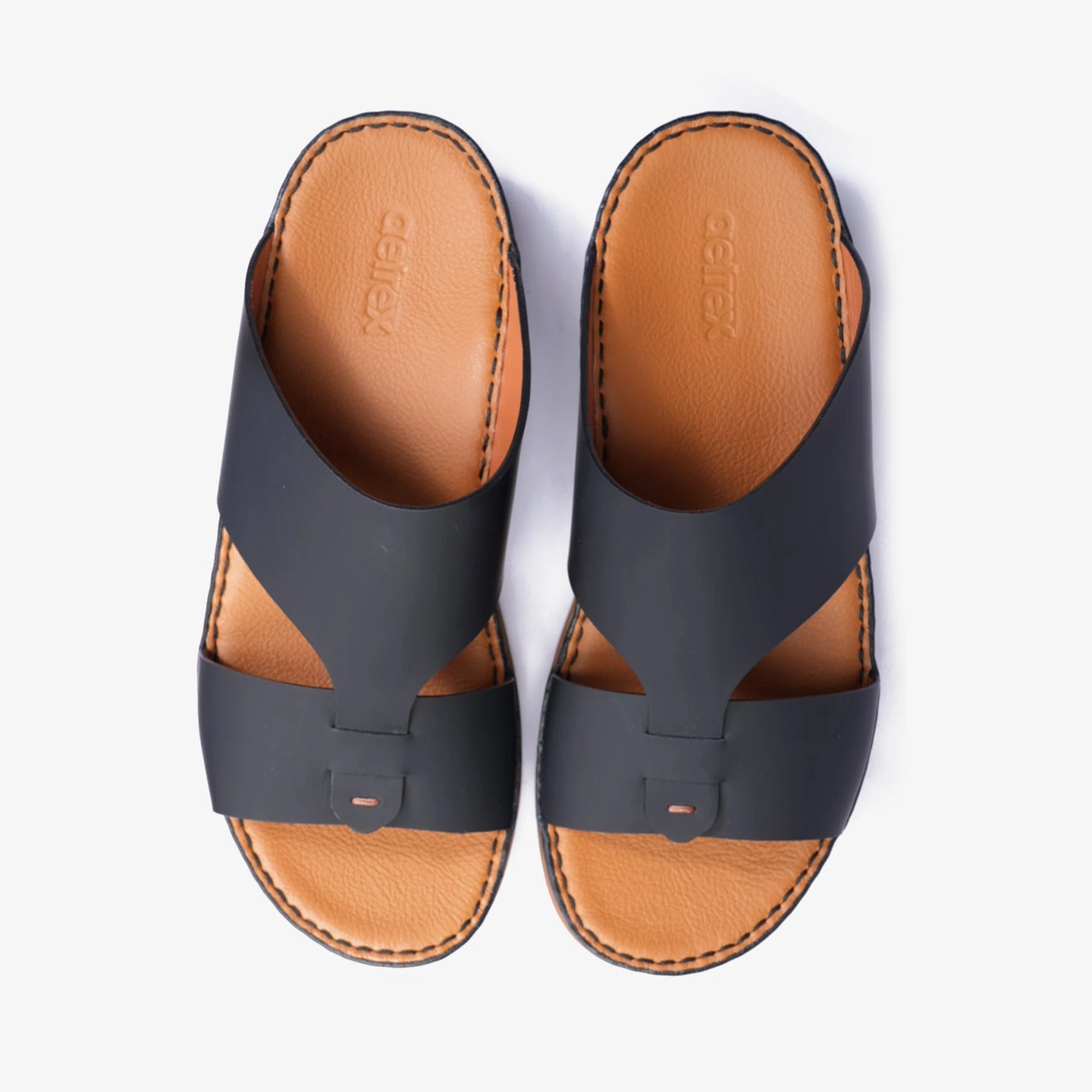 Timeless Unlined Hammered Men Classic Arabic Sandals Navy - Aetrex Middle East