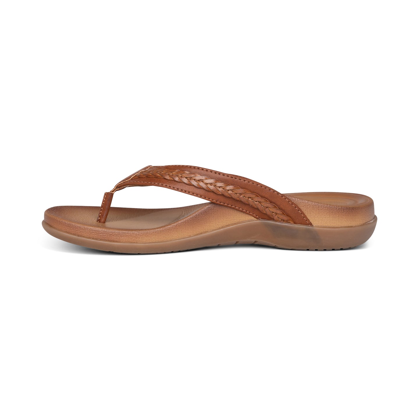 Emmy Braided Thong Sandals Brown