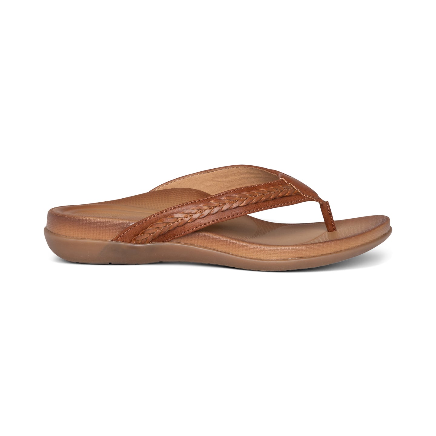 Emmy Braided Thong Sandals Brown