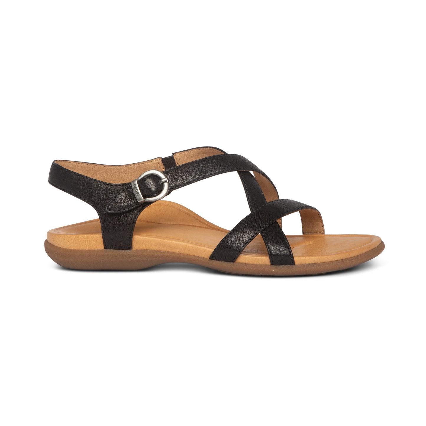 Penny Adjustable Quarter Strap Sandal Black