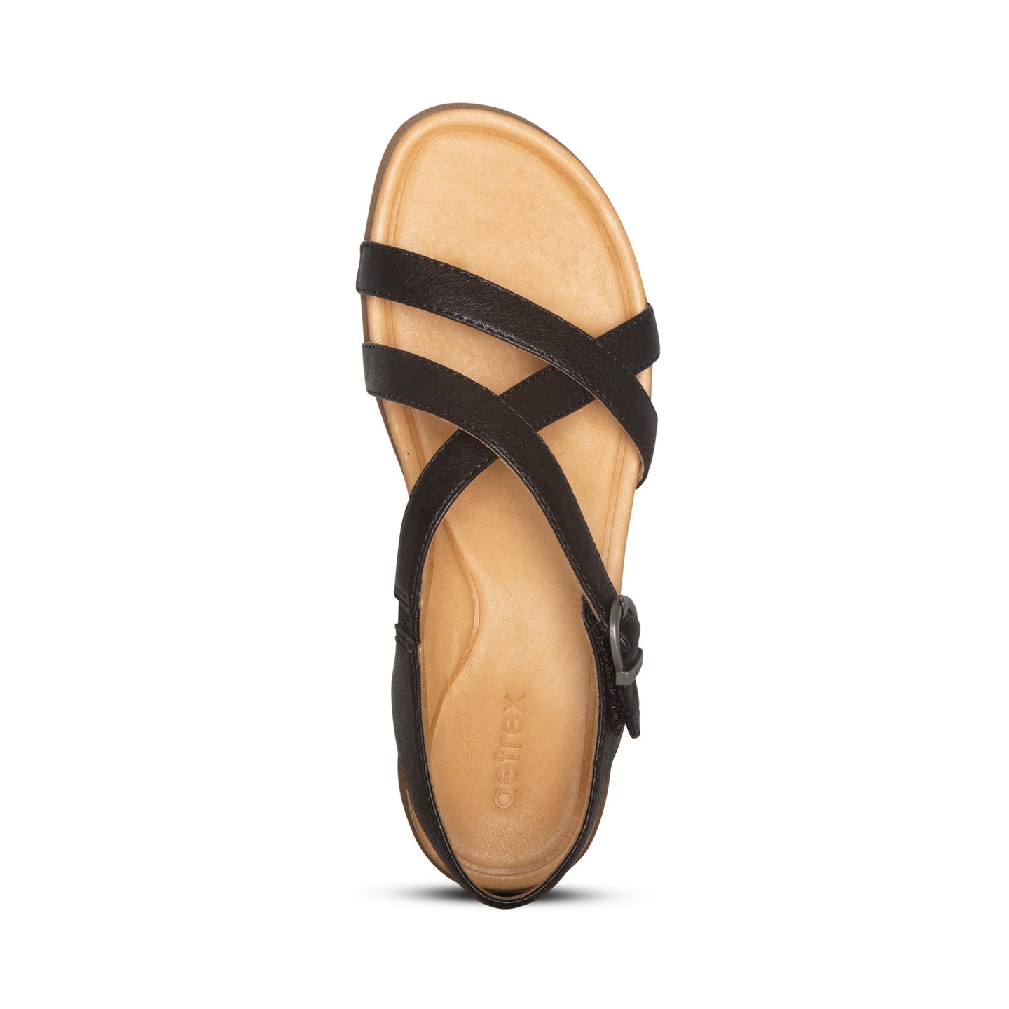 Penny Adjustable Quarter Strap Sandal Black