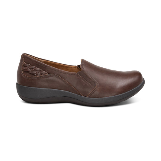 Trisha Slip On Shoes Brown - Aetrex Middle East